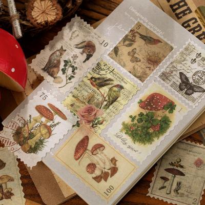 China New Designs Time Post Office Decorative Series Retro Sticker 4 Style Hand Account Stamp Deco Stickers for sale