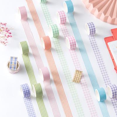 China Custom 200 Sheets Loose Leaf Hand Account Notes Paper Material Sticky Plaid Kawaii Sticky Notes for sale