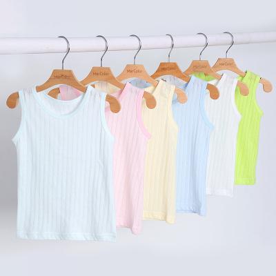 China 100% Cotton Summer Baby Clothes Wholesale Casual Chinese Supplier Boys' Vests And Girls for sale