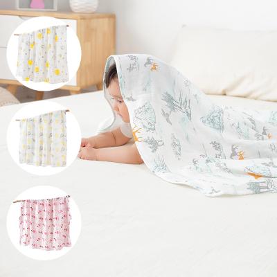 China New Arrival Factory Price Muslin Bamboo Fiber Double Layers Wearable Baby Wrap Wrap Gauze Blanket for sale