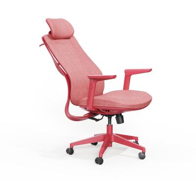 China Enhance Your Workspace High Back Executive Red Mesh Office Chair with Lumbar Support for sale