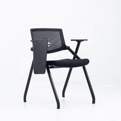 China Stainless Steel Office Mesh Training Chair With Writing Pad for School Performance for sale