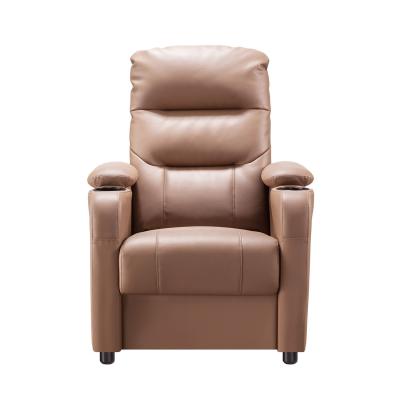 China Theater Furniture Genuine Leather Power Electric Recliner Sofa Chair with Cup Holder for sale