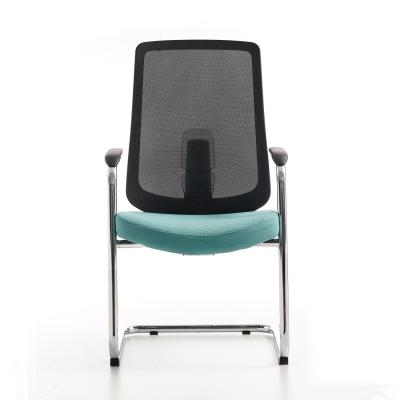 China Mid Back Staff Office Chairs Mesh Conference Room Chair with Metal Foot and Free Shipping for sale