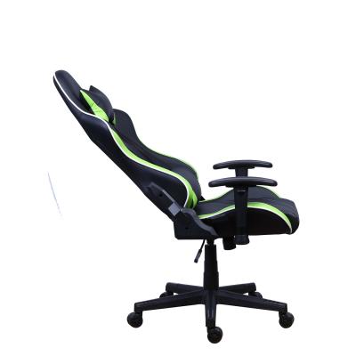 China PU Castors Leather Reclining Gamer Chair with LED Light Bar Racer RGB Gaming Chair for sale