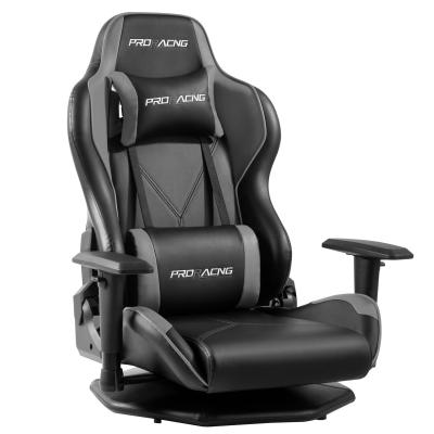 China HCYZ Gray PVC Leather Computer Gaming Chair with Rotating Design Affordable and Durable for sale