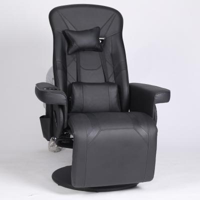 China Black Racing Style Luxury Gaming Chair with Cup Holder and Footrest for sale