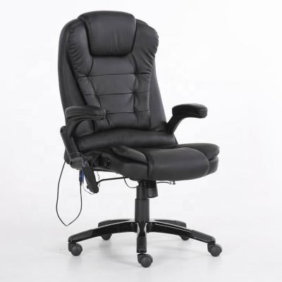 China Commercial Furniture Classic Boss Office Chair with Massage Footrest in PU Leather for sale