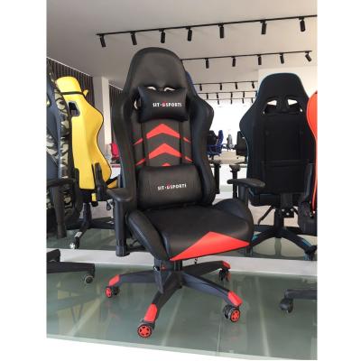 China Industrial Style HCYZ RGB LED Light Computer Chair Executive Gaming Chair with PU Leather for sale