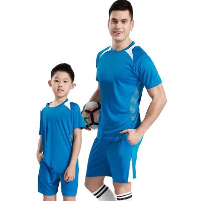 China Wholesale custom made children's sports family parent-child soccer clothes son breathable cheap girl's general training viable for sale