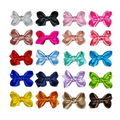 China 20Pcs Cute Simple Child Bowknot Beauty Ribbon Hair Accessories Girls Hair Ties Hair Clips for sale