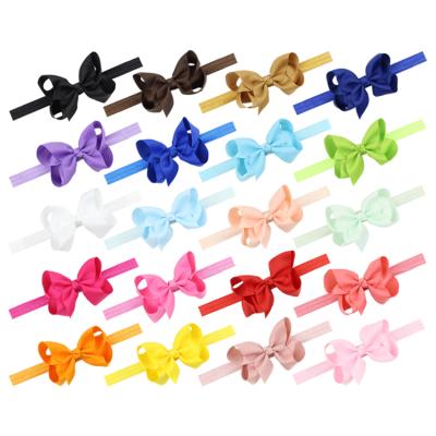 China 2021 New High Fashion Girls' Hair Ring Ribbon Hairbands Cute Baby Bow Eco-Friendly Hot Selling Hair Ring For Baby for sale