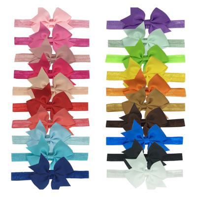 China Street Style New Factory Listing Custom Kids Hair Accessories Candy Color Yarn With Dovetail Bow Baby Headband for sale