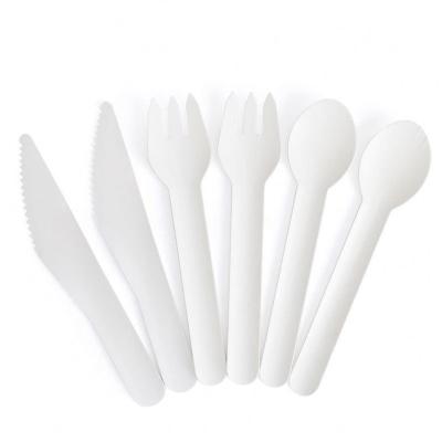 China China Eco-friendly Factory Made Good Quality Biodegradable Cutlery Kit Compostable Sets Disposable Forks Knives Spoons Bagasse Knife for sale