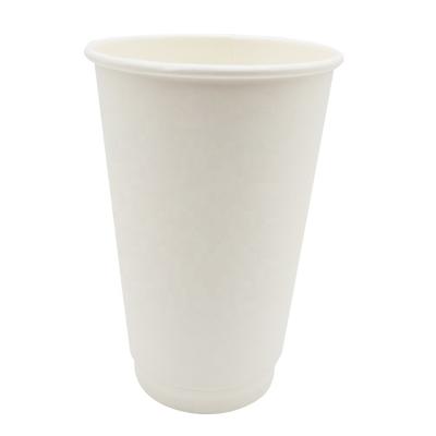 China Factory Price Biodegradable Manufacturing Disposable Custom Printed Double Wall Style Cup Paper Soup Cup Without Lids White Paper Cup for sale