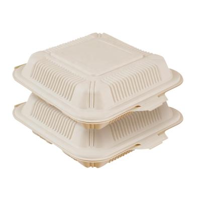 China Reasonable Price Biodegradable Clamshell Packaging Bagasse Disposable Pla Food Box Pla Freezer Biodegradable Food Storage Boxes for sale