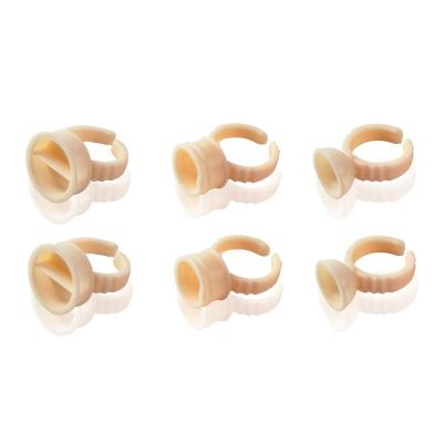 China tattoo & 100PCS Permanent Makeup Silicone Cup Holder Yellow Soft Ink Pigment Ring Cup For Microblading Eyebrow Tattoo Supplies for sale