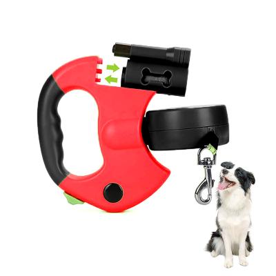 China New wholsale 2021 durable double headed retractable dog leash heavy duty pet leash dog leash for sale