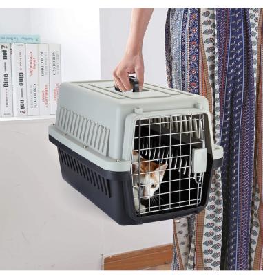 China Breathable Foldable Indoor Pet Carrier Dog Crate Dog Bag Stainless Steel S Moving Cage for sale