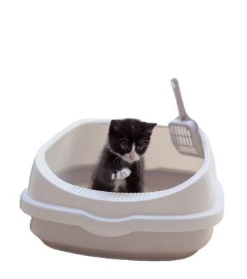 China Hot Stick Wholesale Cat Litter Box Indoor Smooth Outdoor Splatter Proof Viable Non for sale