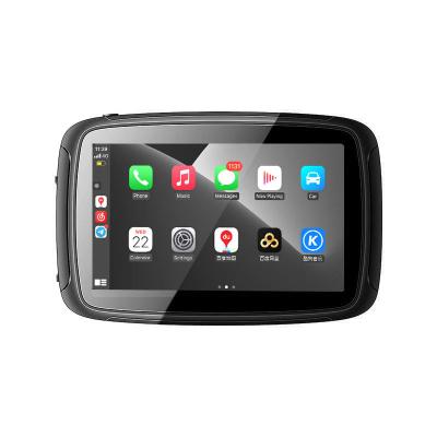 China Easy Installation [MARS] IPX7 Waterproof Sunscree5 Inch Touch Screen Device GPS Navigation Via CarPlay / Android Auto For Motorcycle Dual Bluetooth for sale