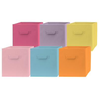 China Viable hot sale fabric collapsible storage boxes supplier fun colored large storage bins for kid's toys for sale