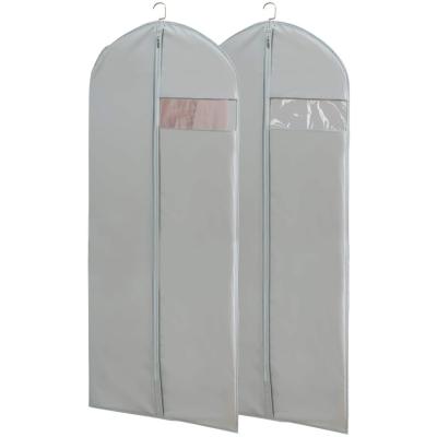 China Reusable High Quality Waterproof Garment Cover With Handle Supplier Fabric Long Dress Clear Garment Bag for sale