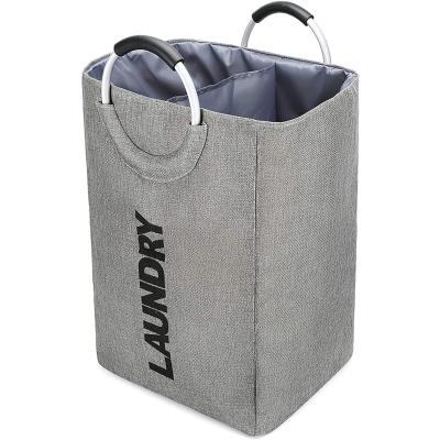 China Hot Sale Eco-friendly Durable Folding Laundry Hamper Cotton Bag And Portable Laundry Hamper Canvas Laundry Hamper Factory Outlet Hamper Storage Cloth Laundry Hamper for sale