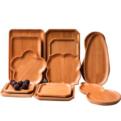 China Eco-Friendly Bamboo Breakfast Tray with Handles Bed Table Tray Wood Trays Lunch Tray Perfect for Kitchen Tea Cafe Breakfast for sale