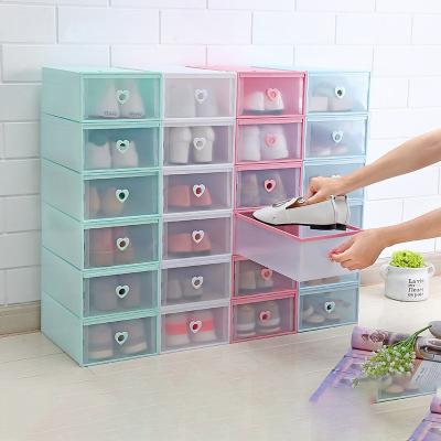 China Sustainable Magnetic Clear Type Acrylic Shoe Box Sneaker Storage Boxes Plastic Transparent Stackable Drawer Container for sale