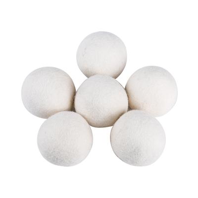 China Eco-fiendly Laundry Balls Dryer XL Handmade Organic Wool Drier Balls Chemical Free Unscented Laundry for sale