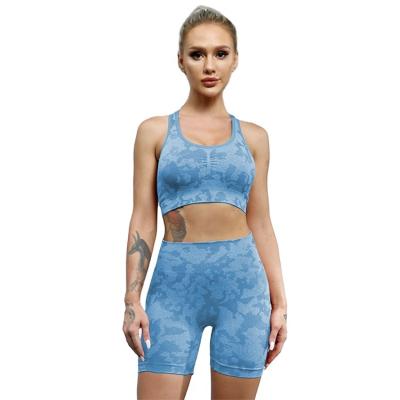 China Breathable Factory Outlet Camouflage Eco - Friendly Pattern Running Beautiful Breathable Back Yoga Bra for sale