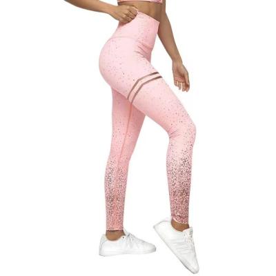 China New breathable yoga pants graffiti printing hip lift, high waist, slim yoga leggings for sale