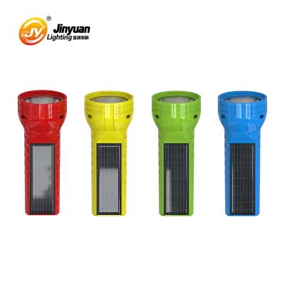 China Wholesale Handheld Emergency Torch Light Rechargeable Led Flashlight Solar Power For Emergency Lighting for sale