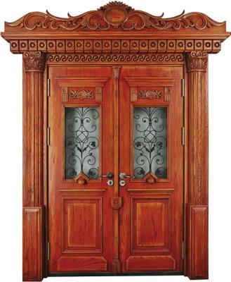 China steel wood security armored door for sale