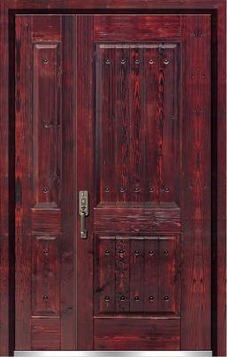 China steel wood security armored door for sale