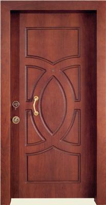 China Turkey steel wood security armored door for sale