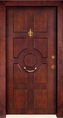 China Turkey steel wood security armored door for sale