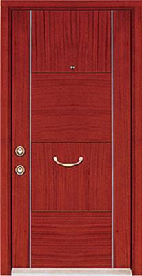 China Turkey steel wood security armored door for sale