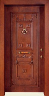 China Turkey steel wood security armored door for sale