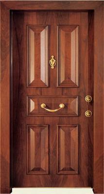 China Turkey steel wood security armored door for sale