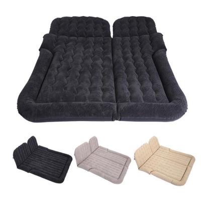 China Foldable Moisture-proof foldable PVC flocking SUV car travel mattress airbed back seat cover inflatable twin mattress air bed wave type for sale