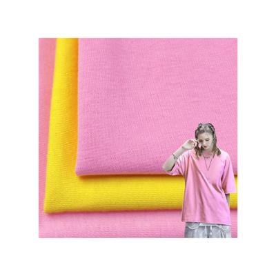 China Organic Single Side Knitted Cotton Knitted Single Side Fabric High Quality Plain Knitted Double Sided Cotton Fabric 40s Chat Single Sided for sale