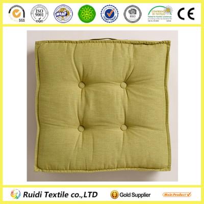 China Soft Cushion Chair Pad Green Khadi Tufted Floor Cushion Seating Sofa for sale