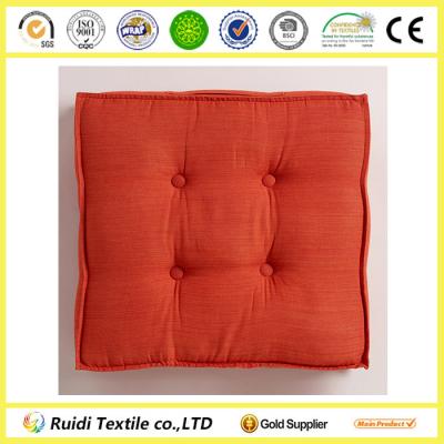 China Cheap Wholesale Floor Cushion Chair Soft Orange Tufted Cushion Square for sale