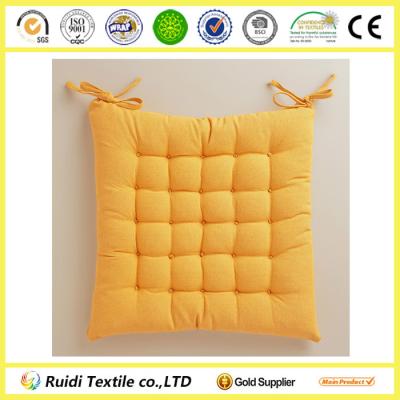 China Dasutti Soft Golden Yellow Solid Color Cushion Office Chair Seat Warm Pad for sale