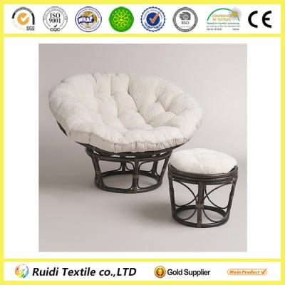 China Massage Heated Papasan Chair Cushion Faux Fur Ivory Cushion for sale