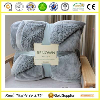 China Anti-pilling Super Soft Thick Fluffy Low MOQ Fleece Throw Blanket for sale