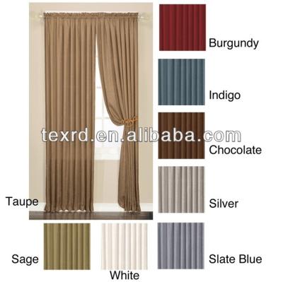 China Blackout Rod Pocket Luster Crushed Faux Silk Window Curtain for sale