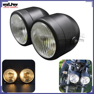 China BJ-HL-029 Twin Dominator Sport Motorcycle Headlight Dual Streetfighter Cafe Runner OD4-1/4